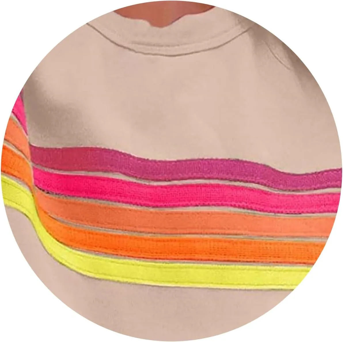 2 Piece Sets for Women Summer Rainbow Striped Lounge Sets Casual Short Sleeve Tops Matching Runner Shorts Outfits
