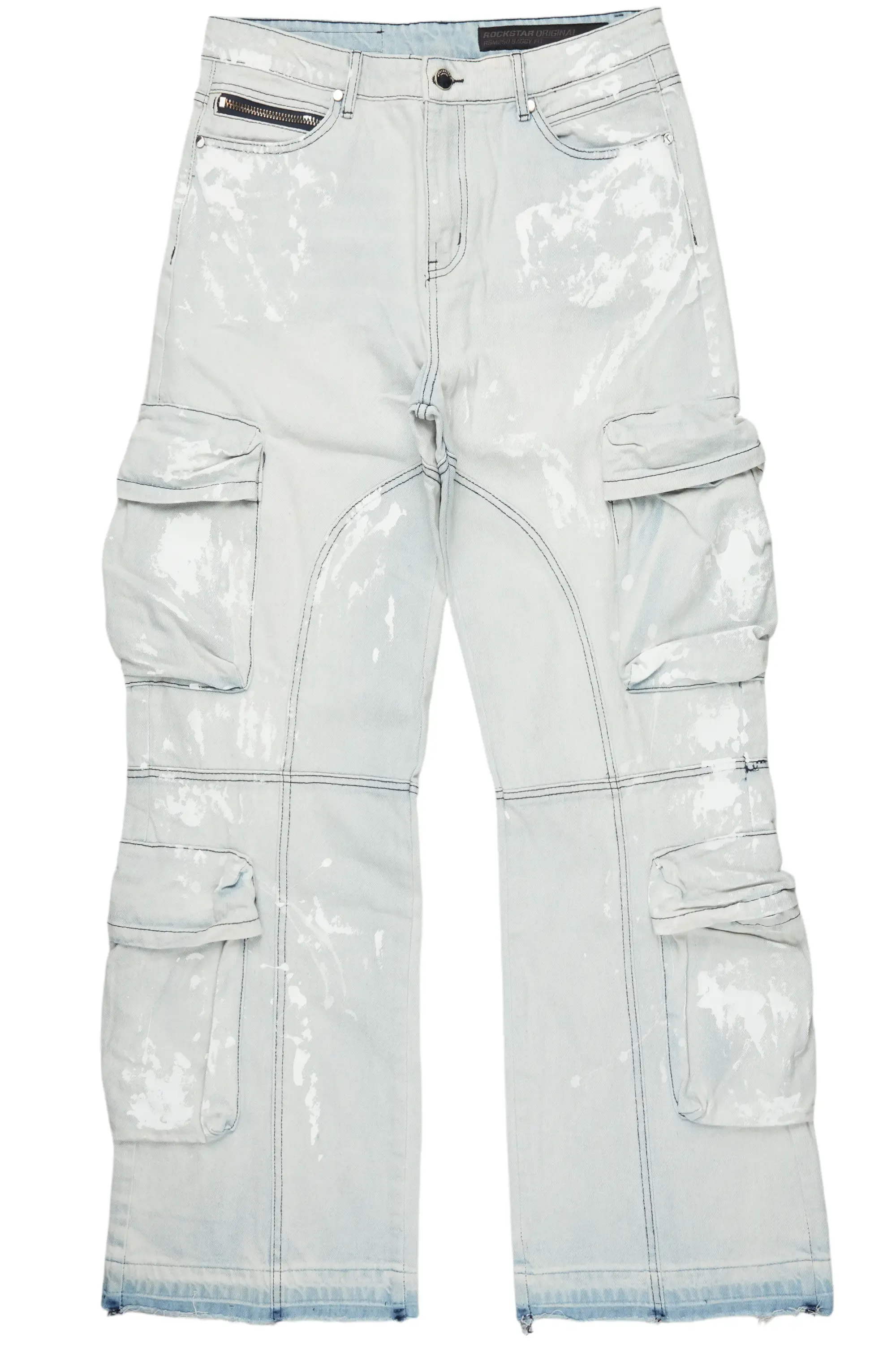 Alary Painter Blue Baggy Fit Cargo Jean