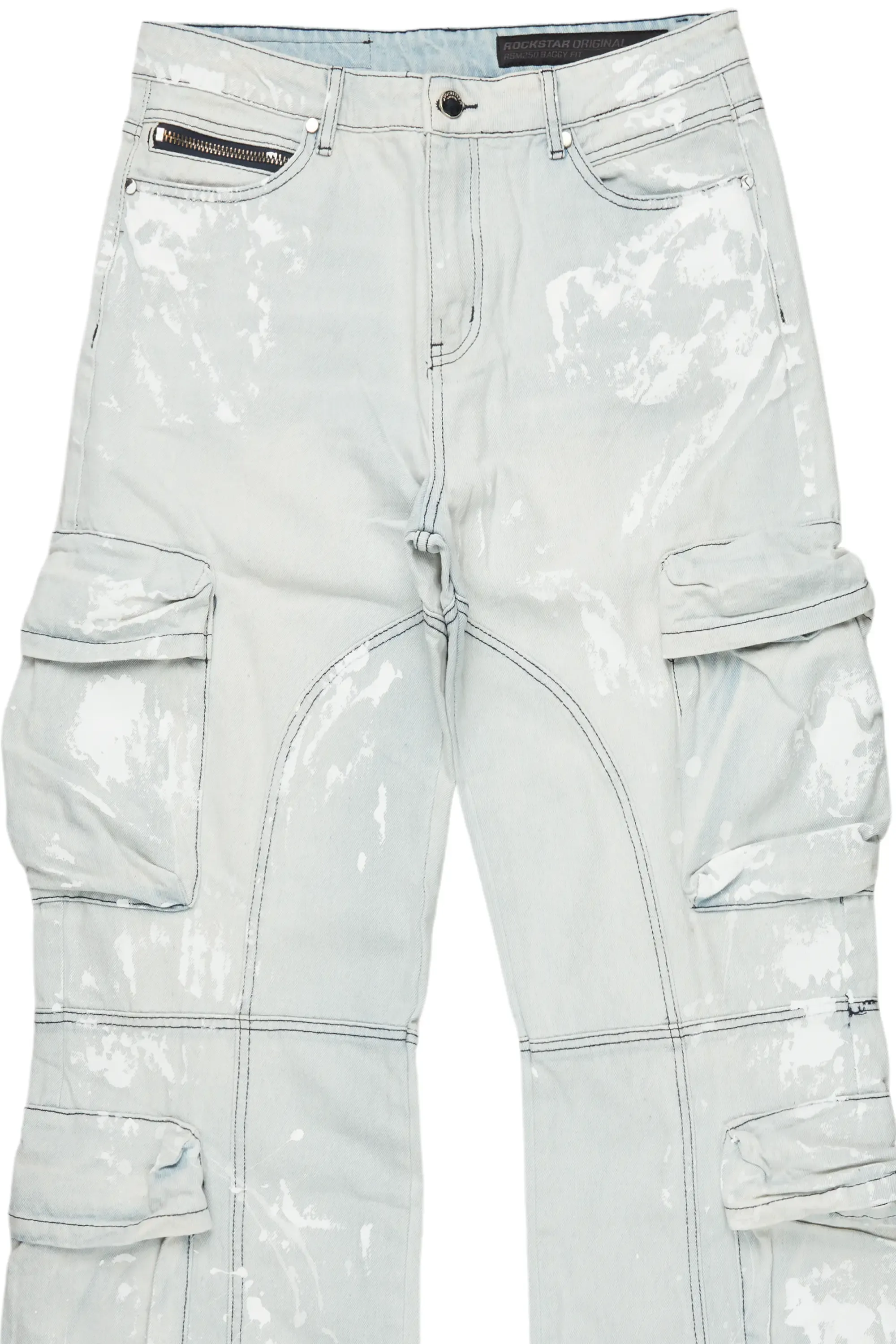 Alary Painter Blue Baggy Fit Cargo Jean
