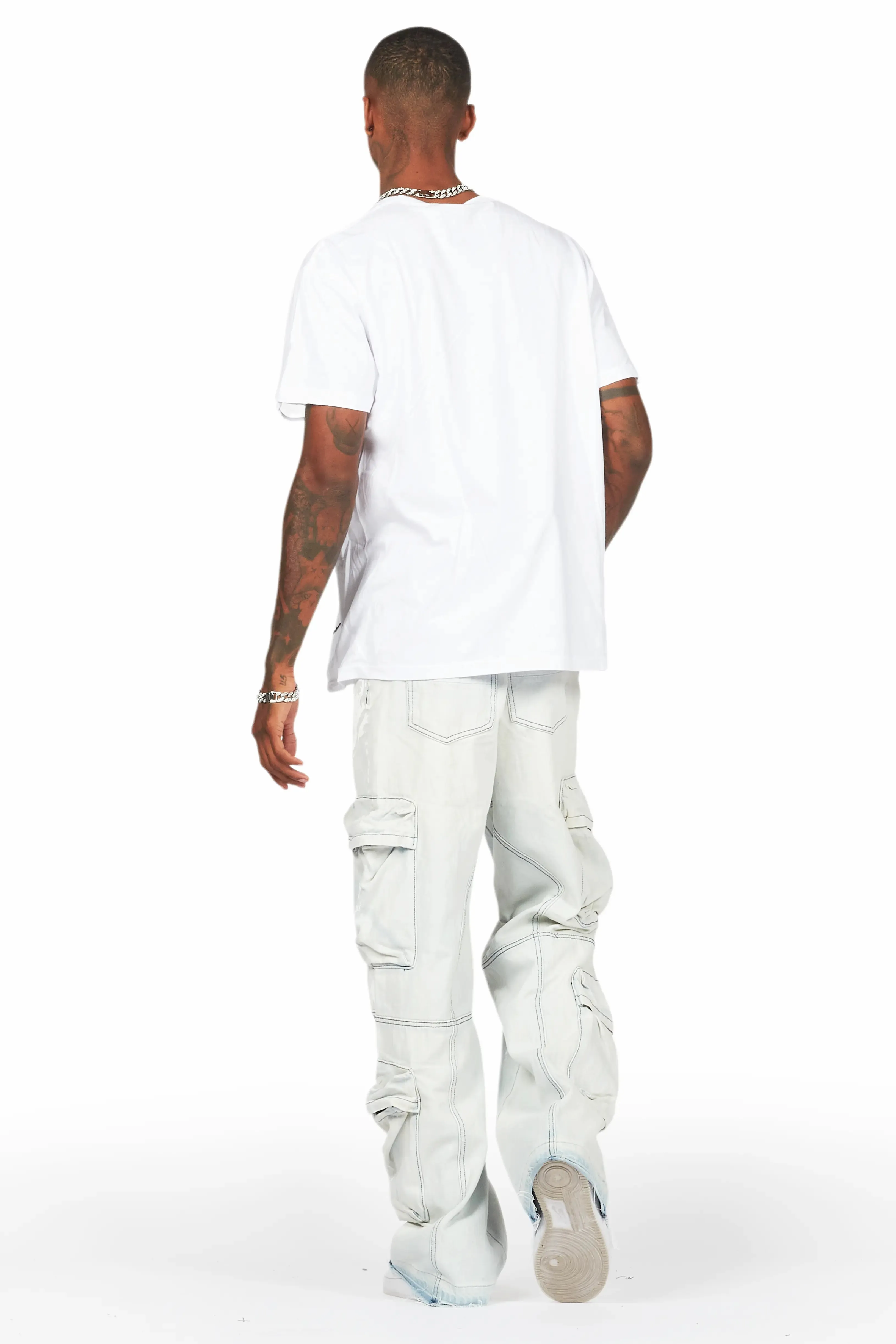 Alary Painter Blue Baggy Fit Cargo Jean