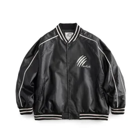 Alaska Varsity Jacket Spring Retro Patchwork Letter Embroidered Coat