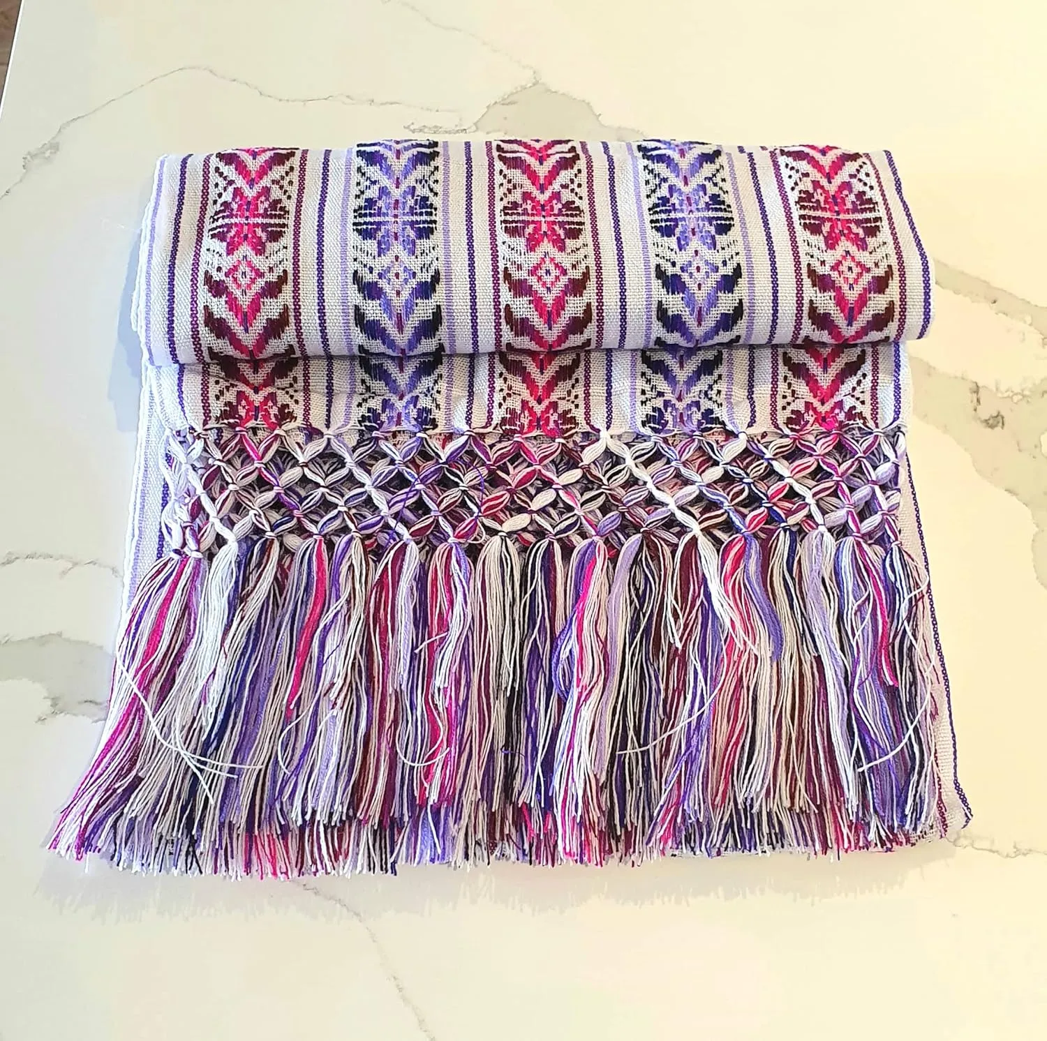 ALKIMIA INC Mexican Handmade Colorful Rebozo Shawl