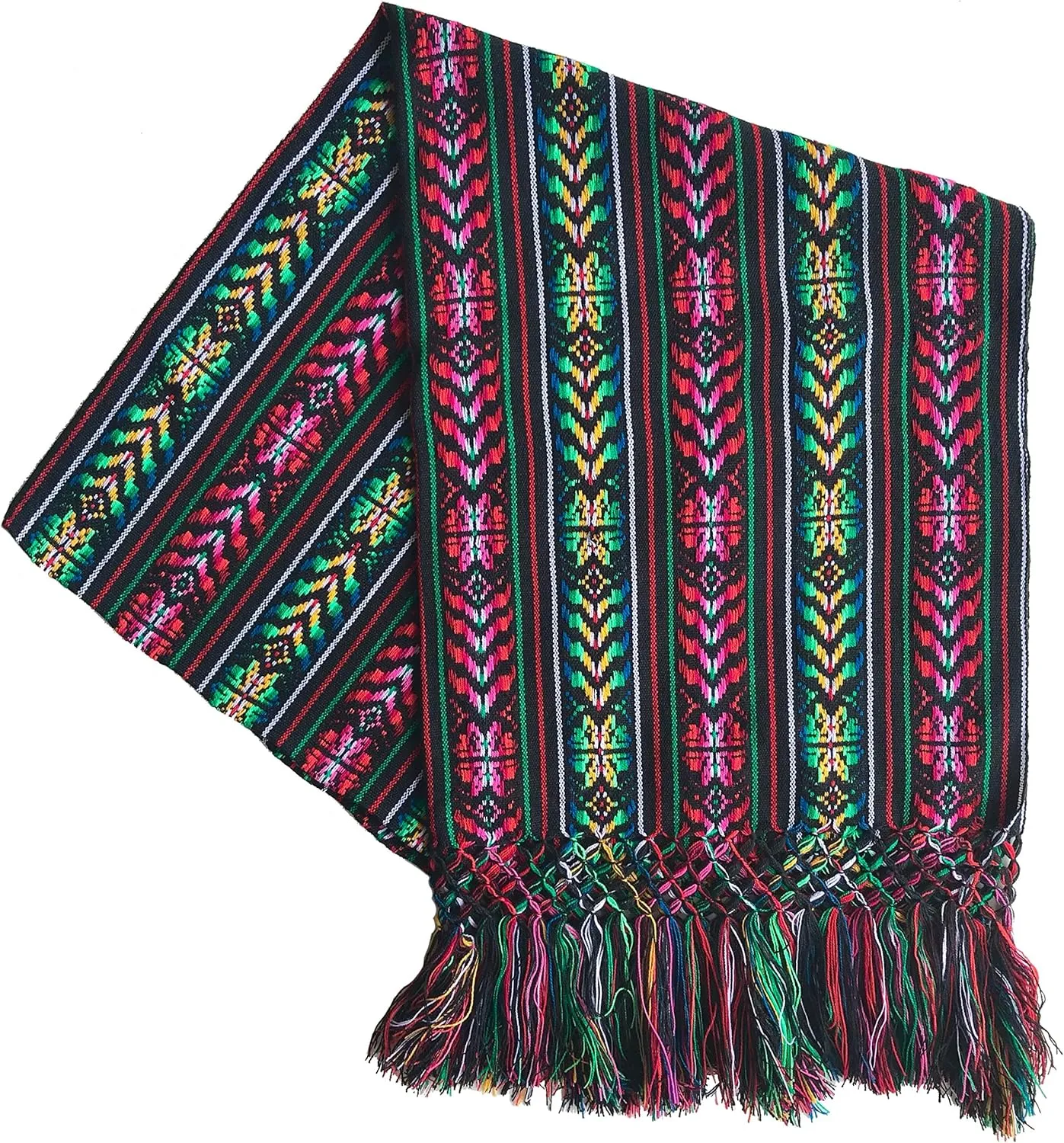 ALKIMIA INC Mexican Handmade Colorful Rebozo Shawl
