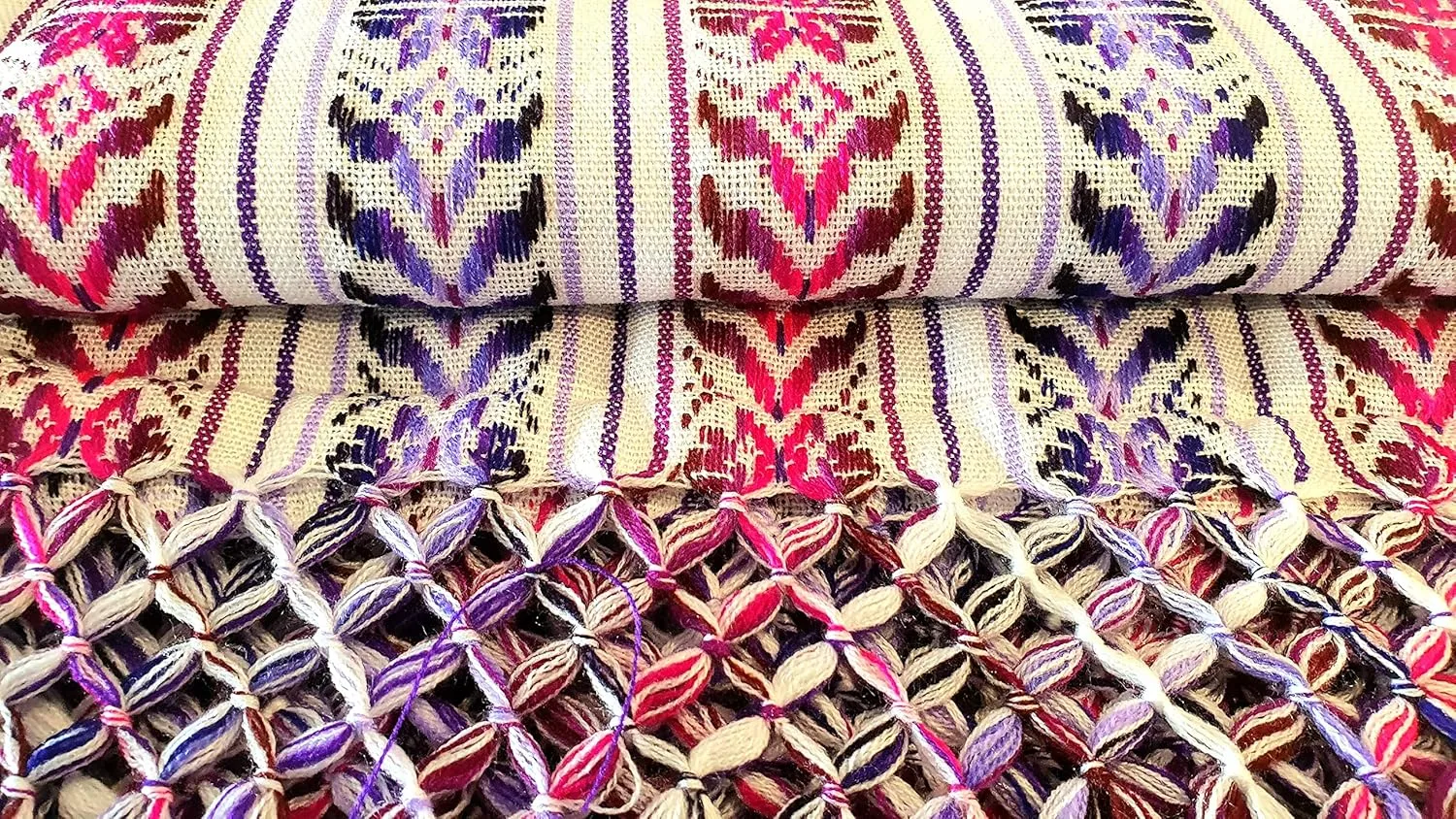 ALKIMIA INC Mexican Handmade Colorful Rebozo Shawl