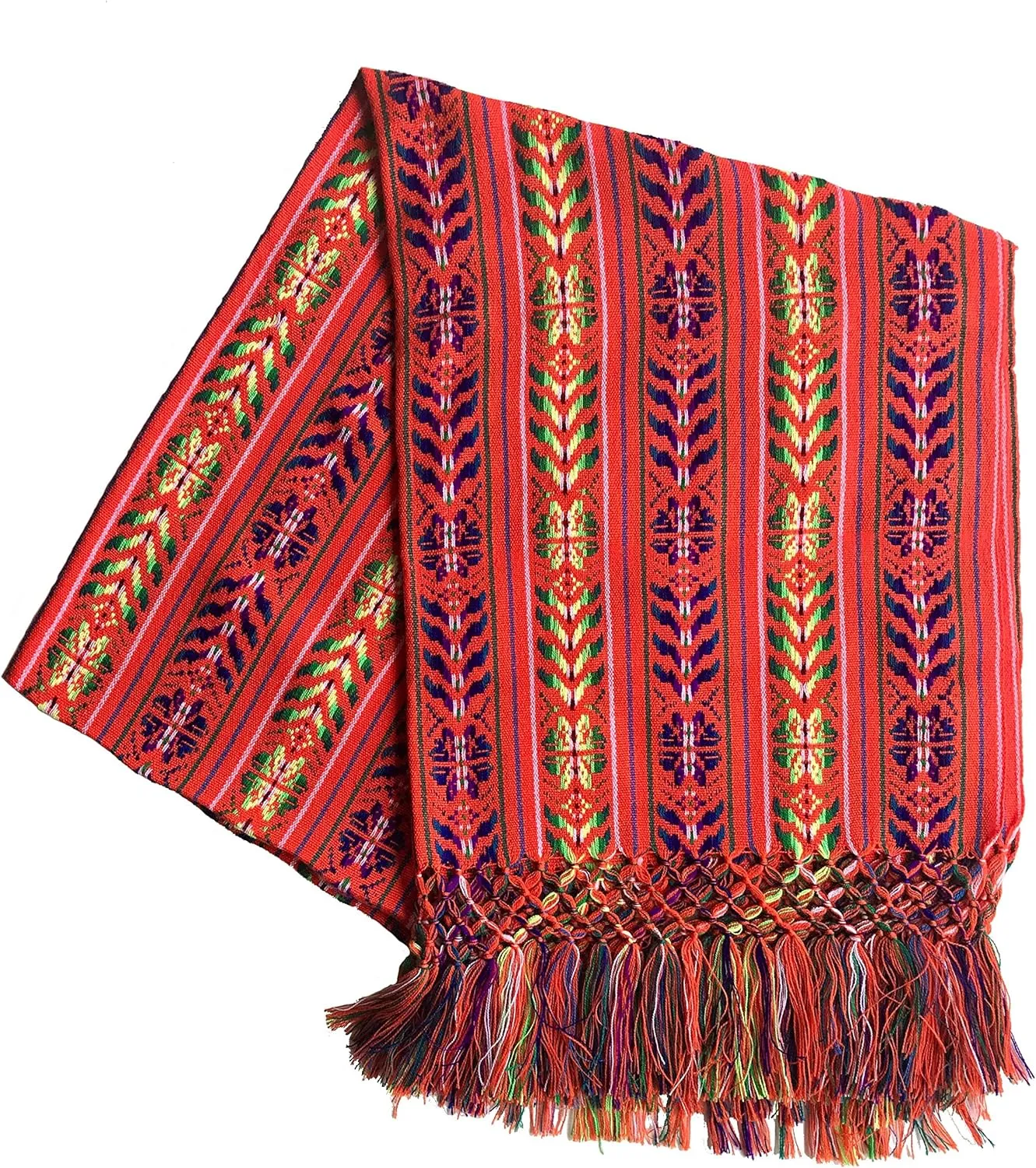 ALKIMIA INC Mexican Handmade Colorful Rebozo Shawl