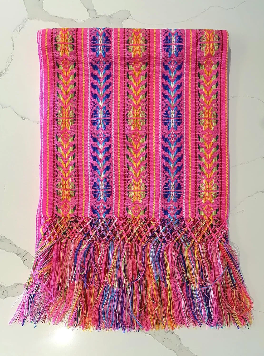 ALKIMIA INC Mexican Handmade Colorful Rebozo Shawl