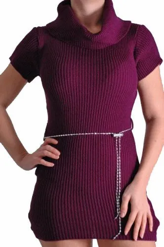Azure Cap Sleeve Cowl Neck Mini Dress