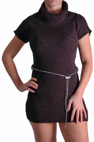 Azure Cap Sleeve Cowl Neck Mini Dress