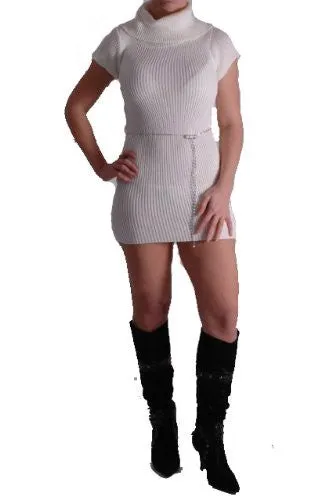 Azure Cap Sleeve Cowl Neck Mini Dress