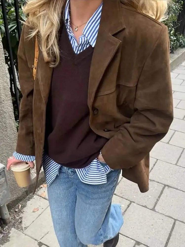Benet Mantel | Oversized Suede Trench Coat