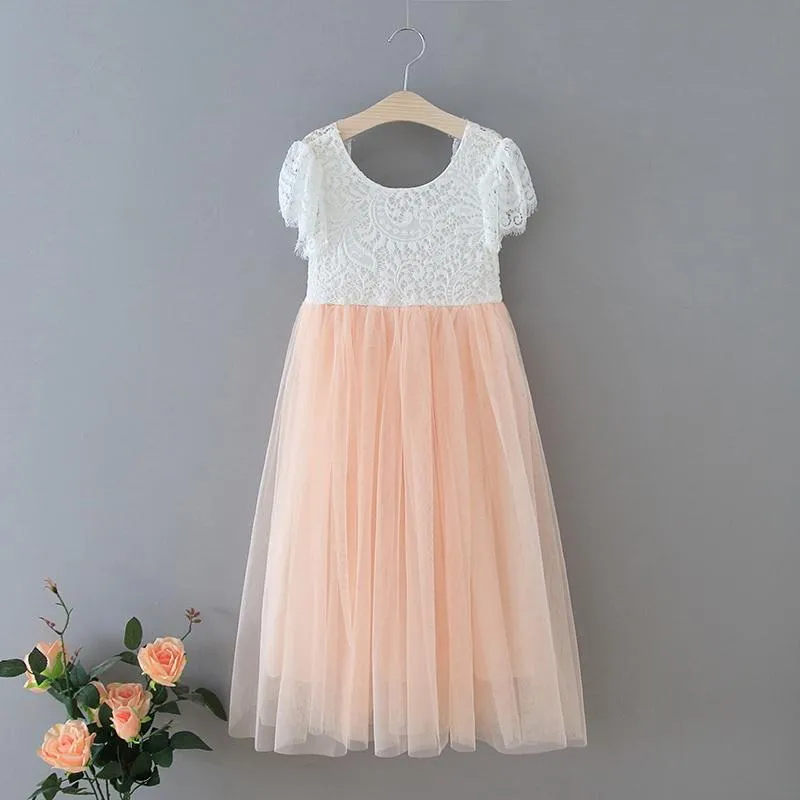 Bohemian Flutter Dress - Blush