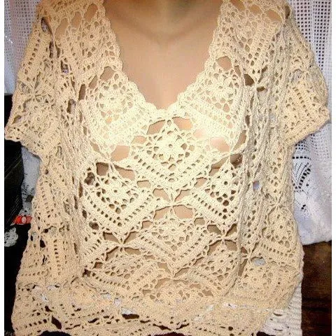 Boho crochet top pattern - PDF Pattern only