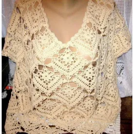 Boho crochet top pattern - PDF Pattern only