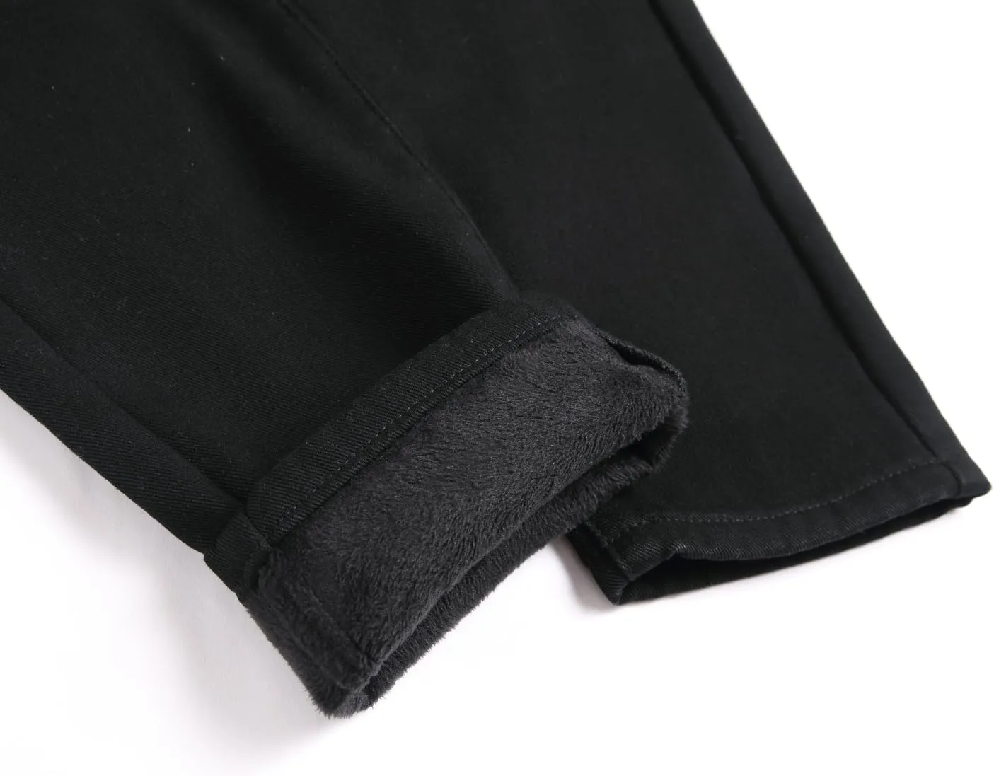 Boy's Fleece Lined Jeans Winter Skinny Fit Thicken Thermal Warm Comfy Denim Pants
