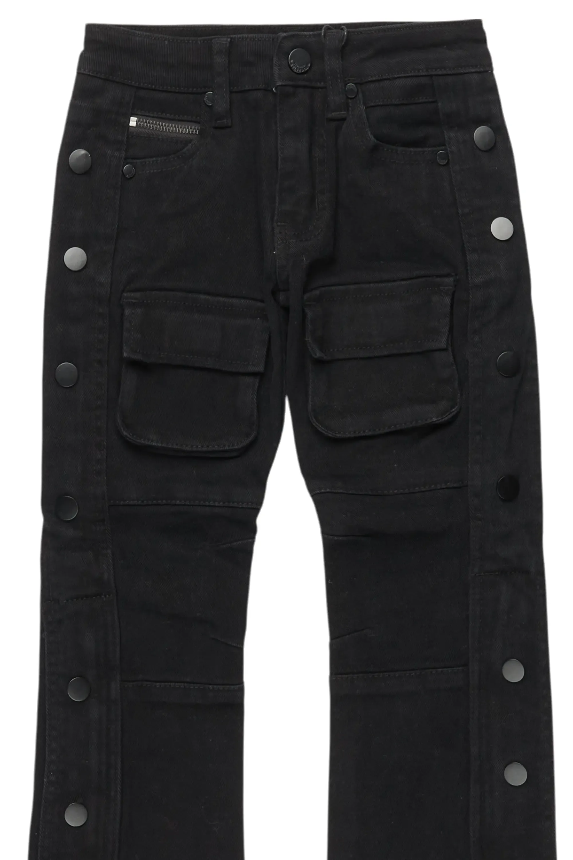 Boys Yuri Black Baggy Fit Cargo Jean