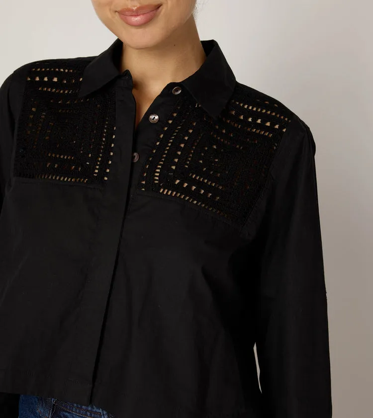 CLEOBELLA Sierra Crochet Long Sleeve Blouse