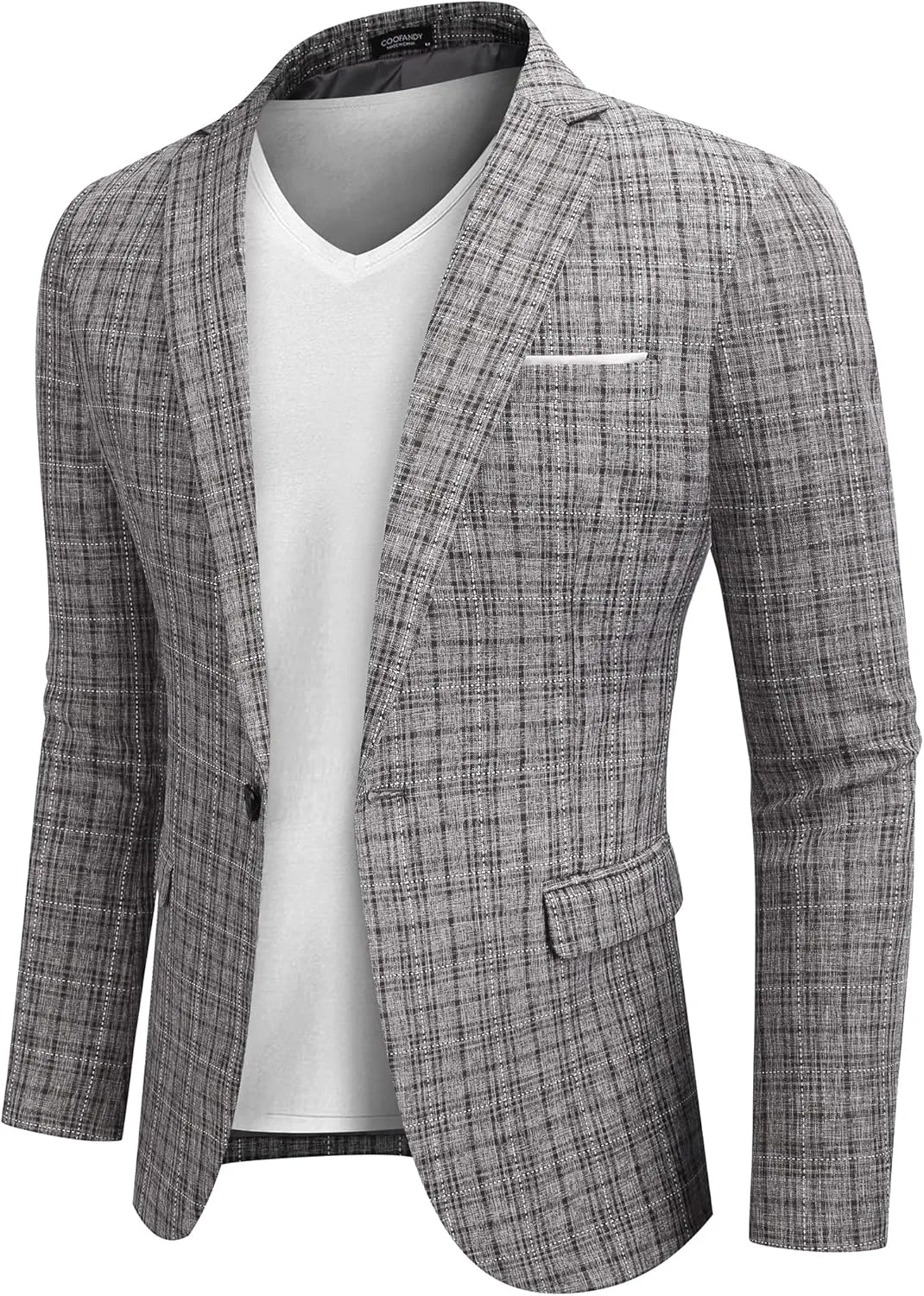 COOFANDY Men's Blazer Casual Sport Coats Slim Fit One Button Suit Jacket Lightweight Sports Jacket
