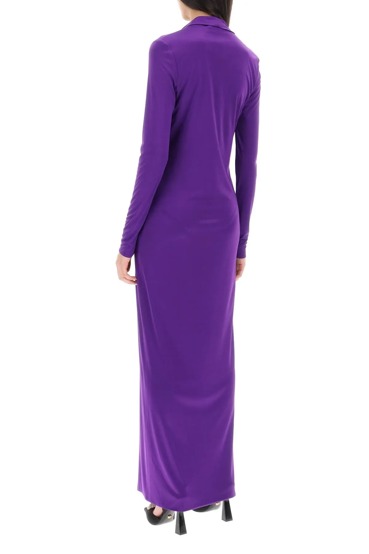 cowl neck maxi dress