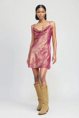 Cowl Neck Mini Slip Dress