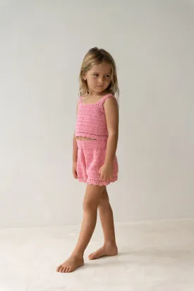 Crochet Shorts | Coral