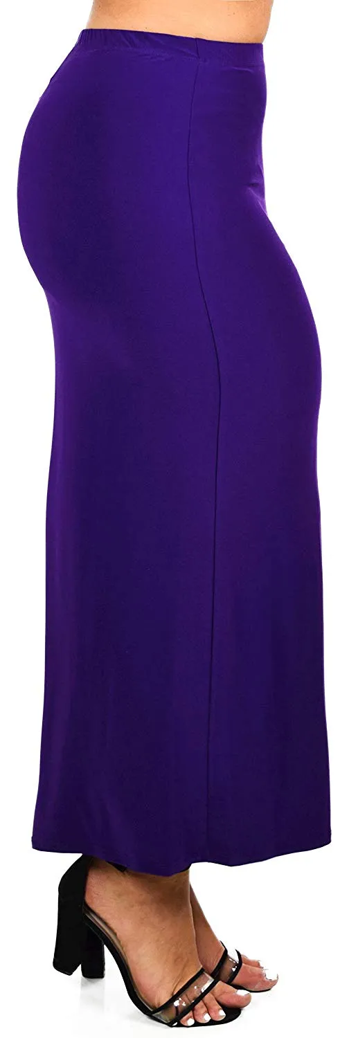 Dare2BStylish Women's Stretchy Office Maxi Pencil Skirt | Reg & Plus Sizes | Made in US