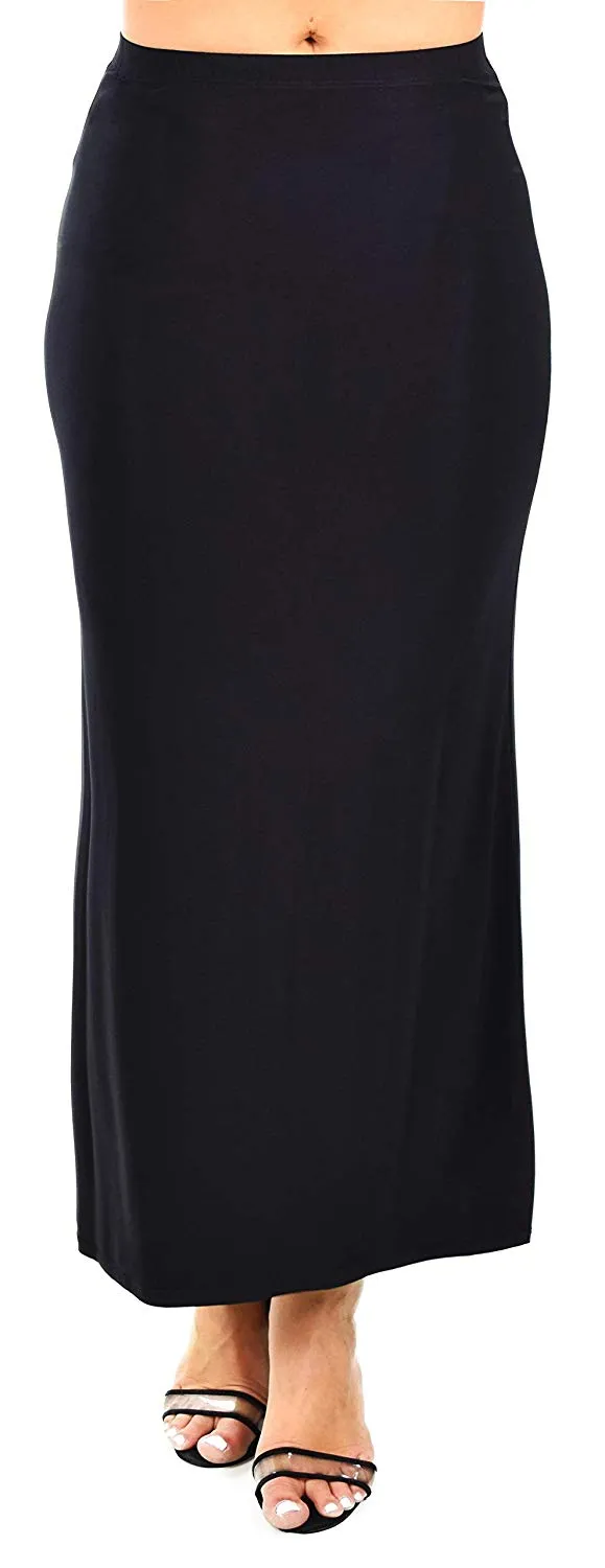 Dare2BStylish Women's Stretchy Office Maxi Pencil Skirt | Reg & Plus Sizes | Made in US
