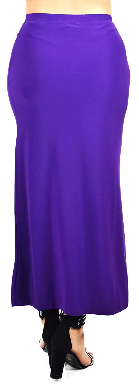 Dare2BStylish Women's Stretchy Office Maxi Pencil Skirt | Reg & Plus Sizes | Made in US