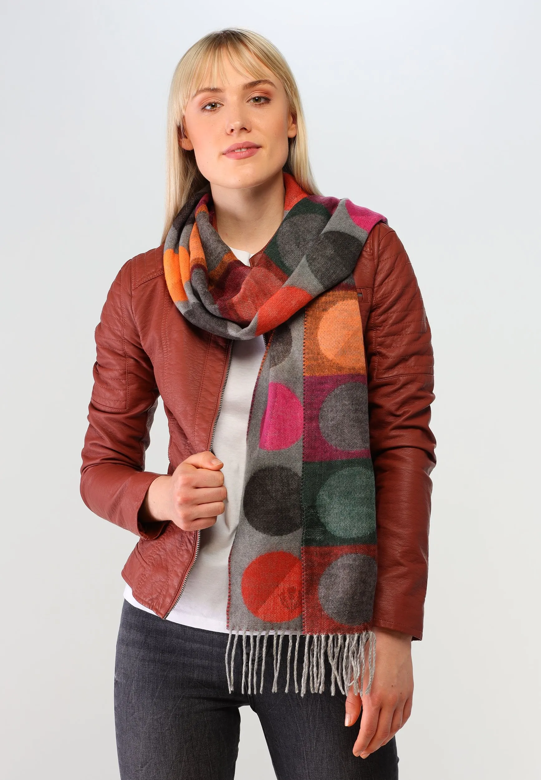 Divided Dots Oversized Cashmink Scarf