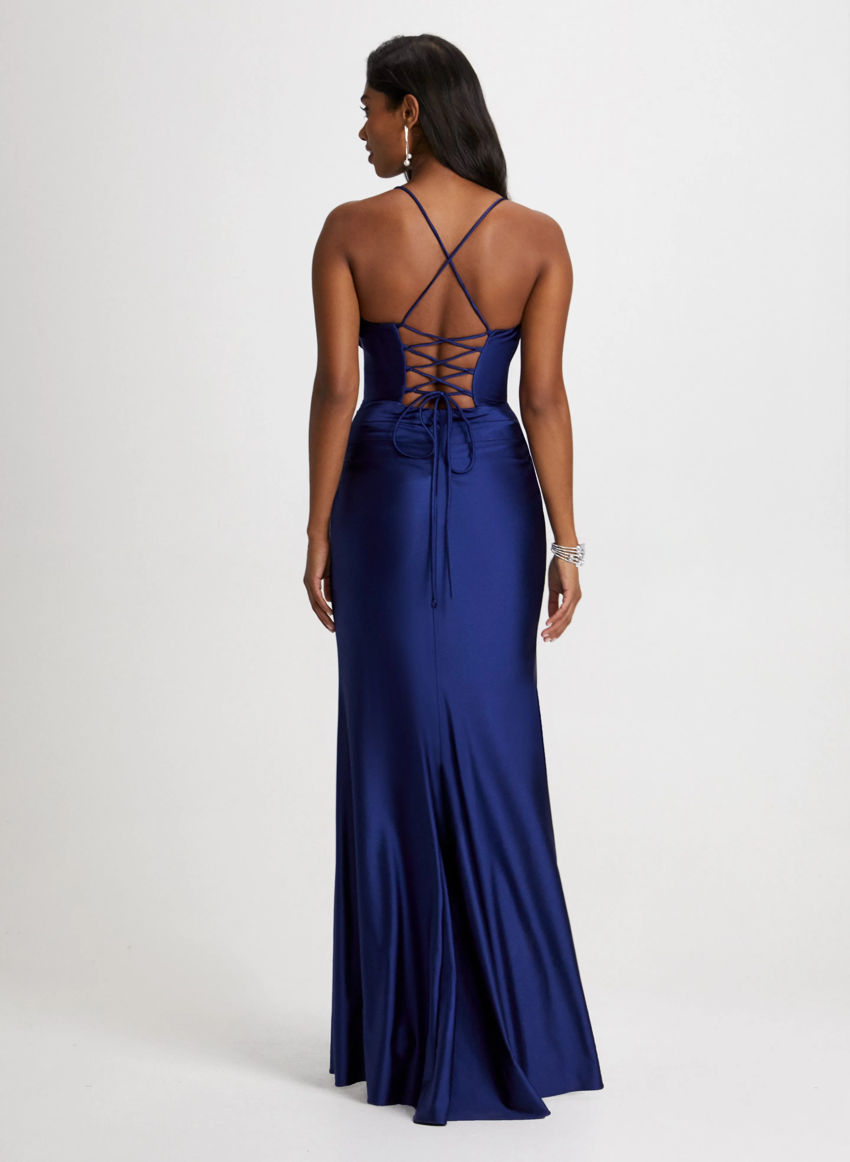 Draped Corset-Style Dress
