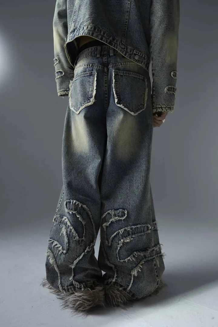 Embroidered Baggy Jeans