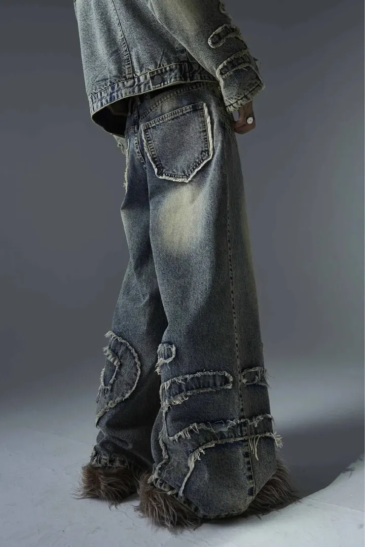 Embroidered Baggy Jeans
