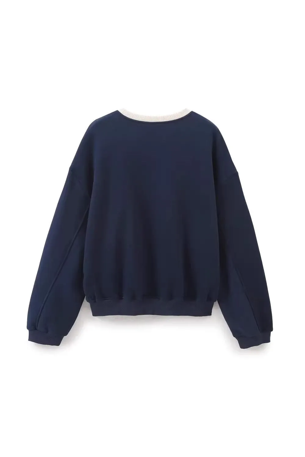 'Emery' Preppy Long-Sleeve Sweatshirt