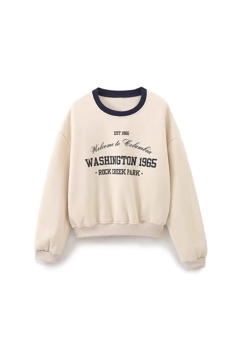 'Emery' Preppy Long-Sleeve Sweatshirt