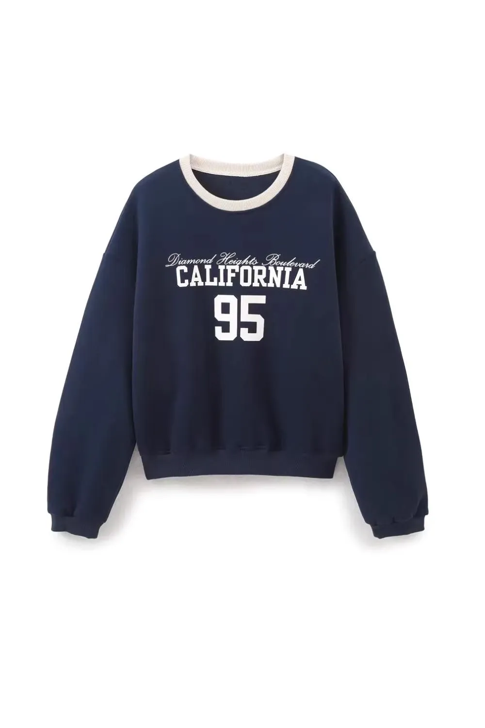 'Emery' Preppy Long-Sleeve Sweatshirt