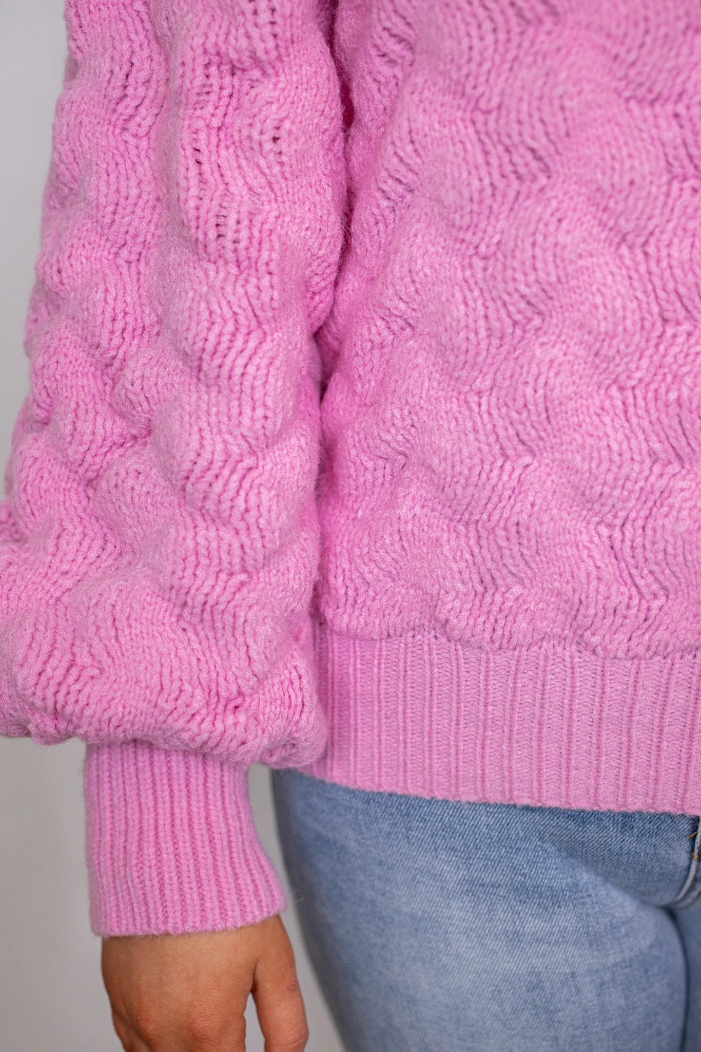 Everlasting Love Pink Textured Sweater