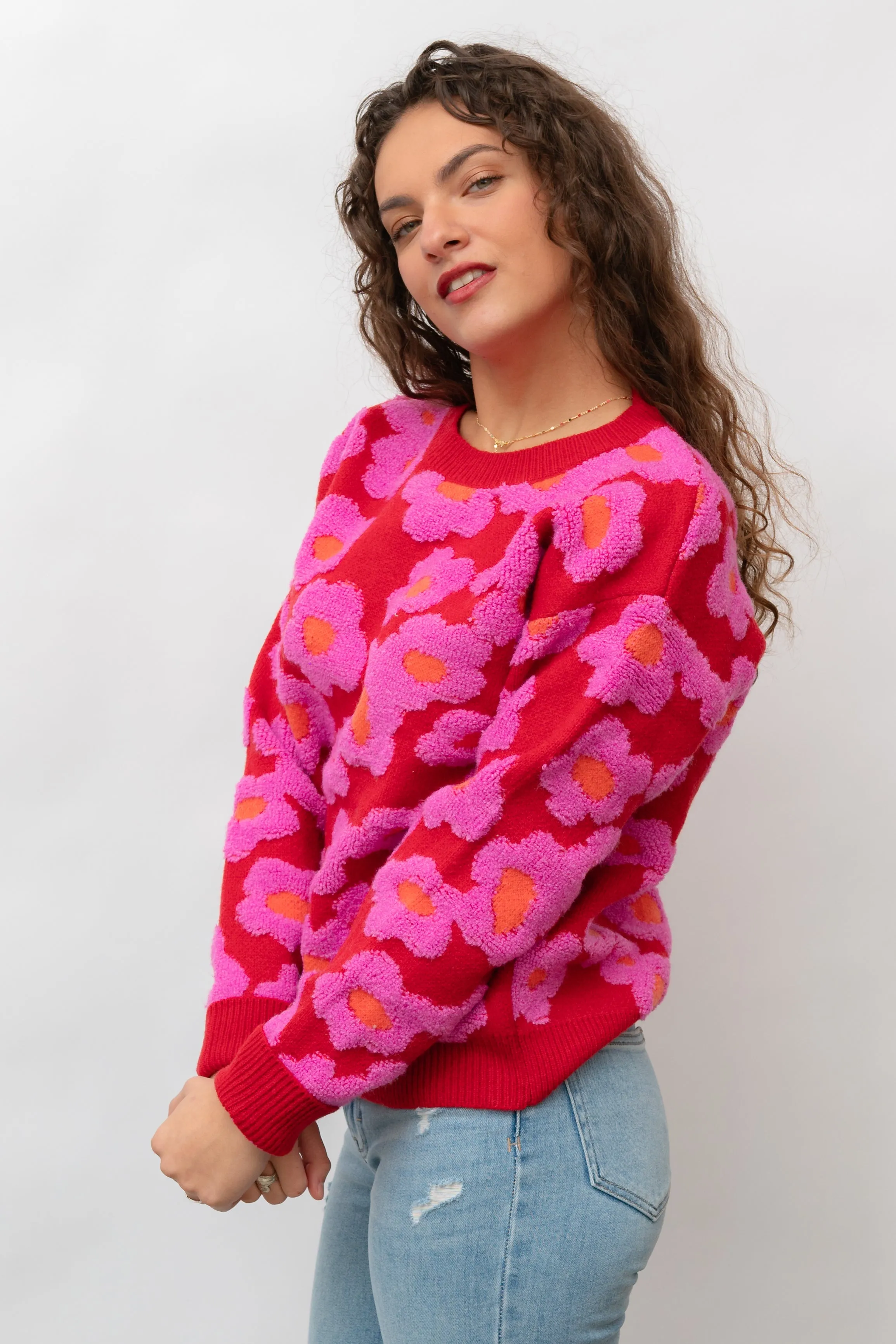 Fleur Sherpa Knit Sweater