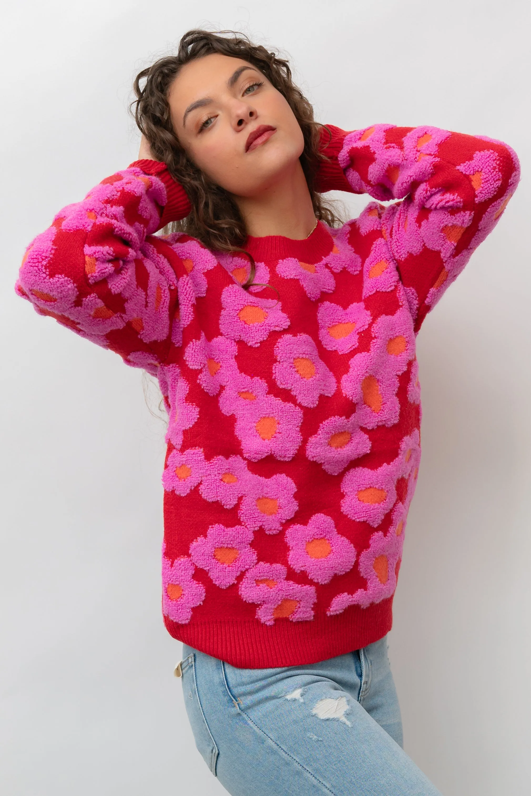 Fleur Sherpa Knit Sweater