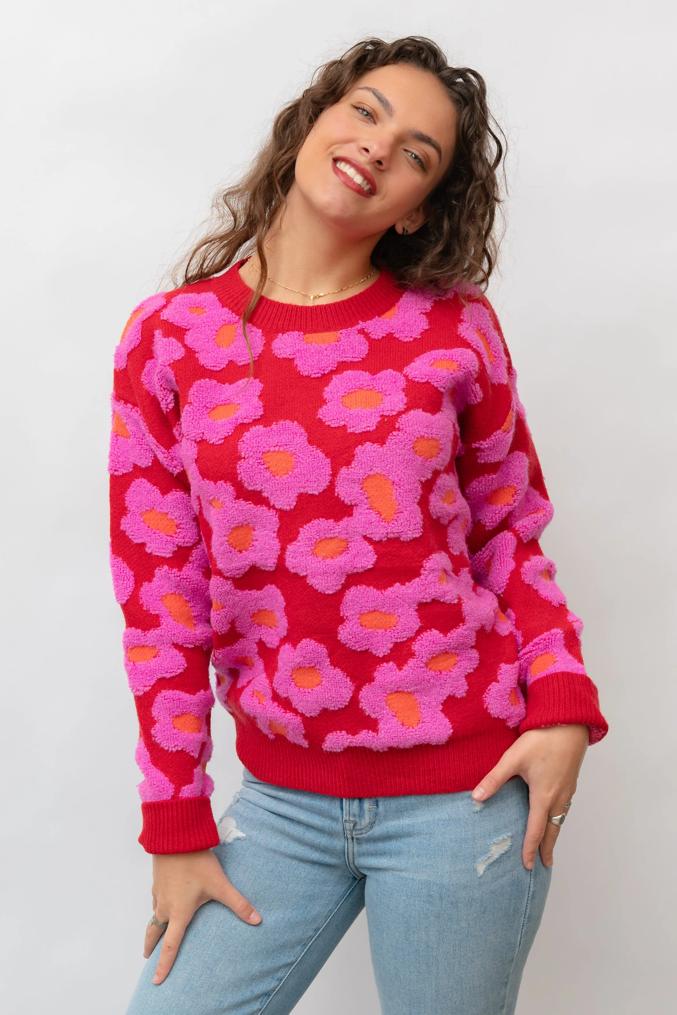 Fleur Sherpa Knit Sweater