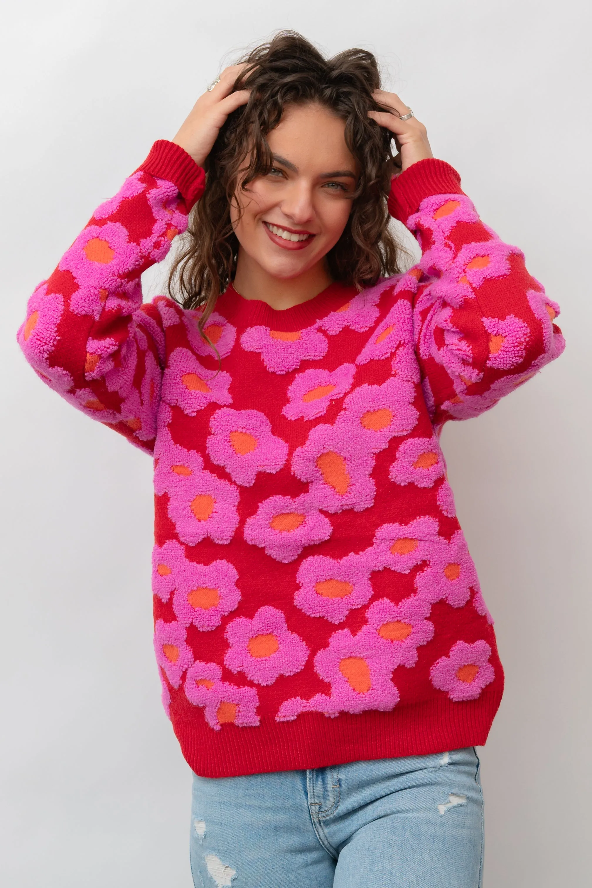 Fleur Sherpa Knit Sweater