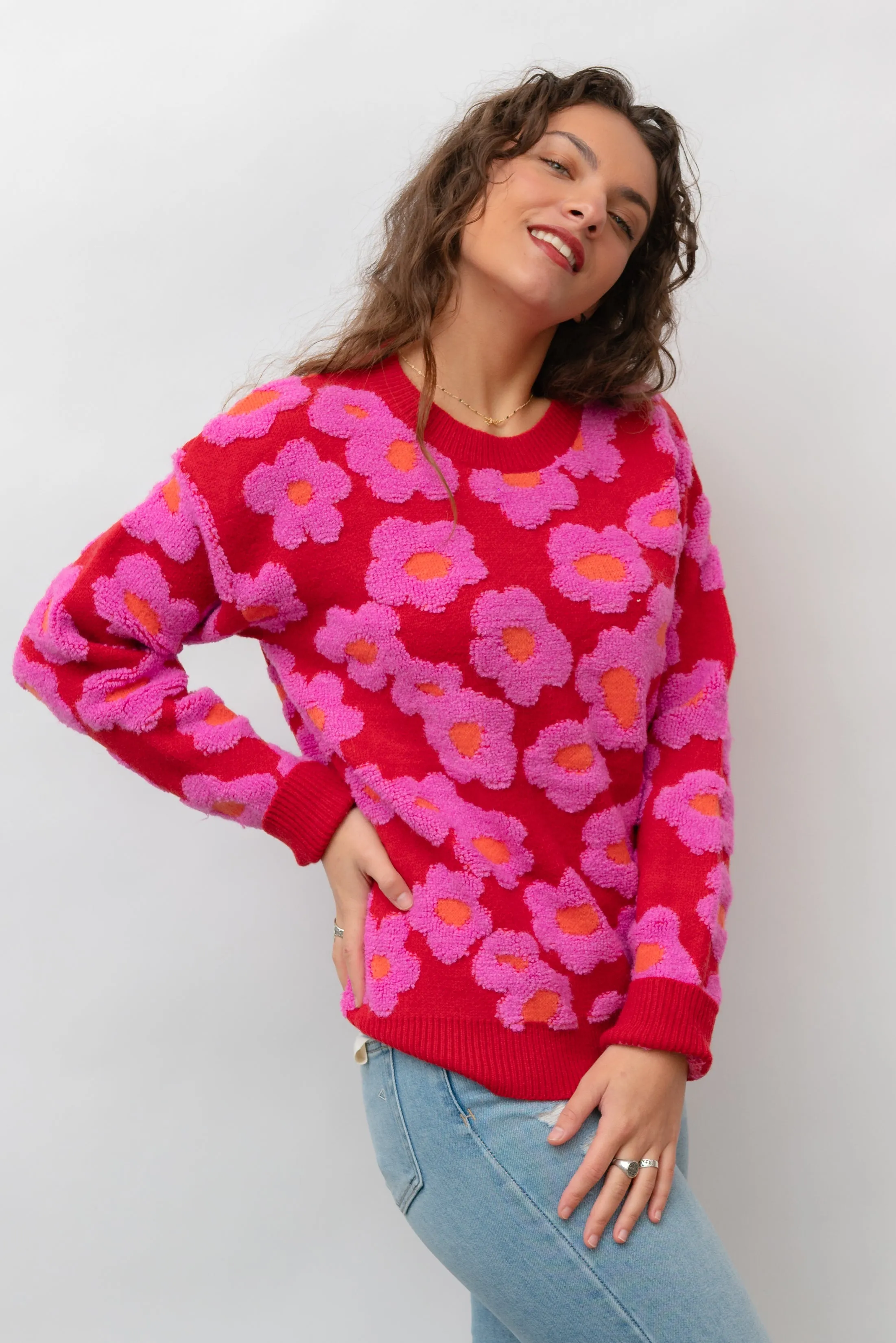 Fleur Sherpa Knit Sweater