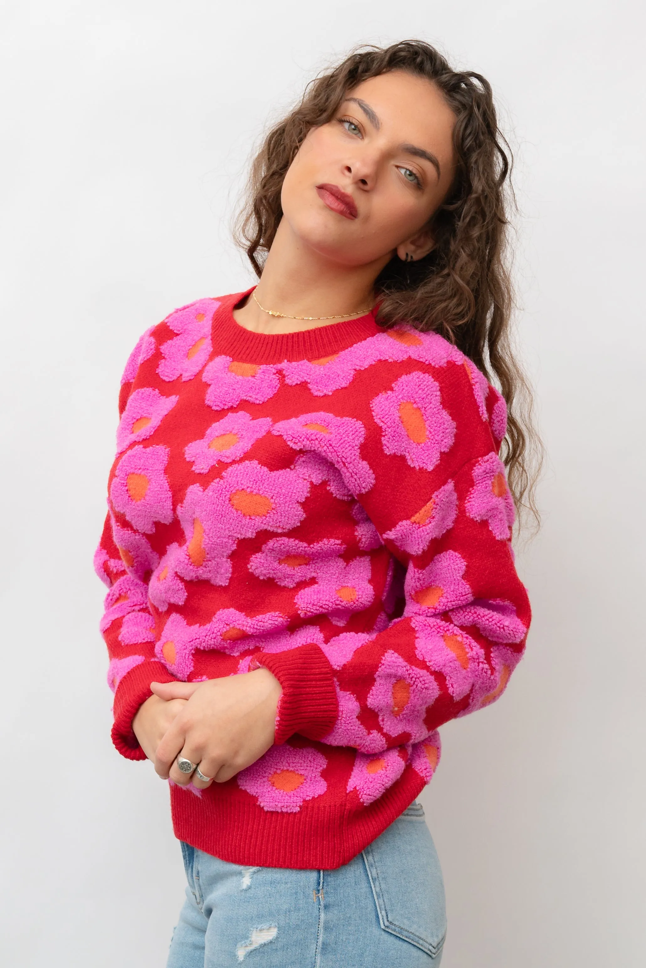 Fleur Sherpa Knit Sweater