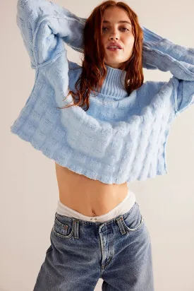 Free People Care FP Soul Searcher Mock Neck Sweater in Angel Falls Heather