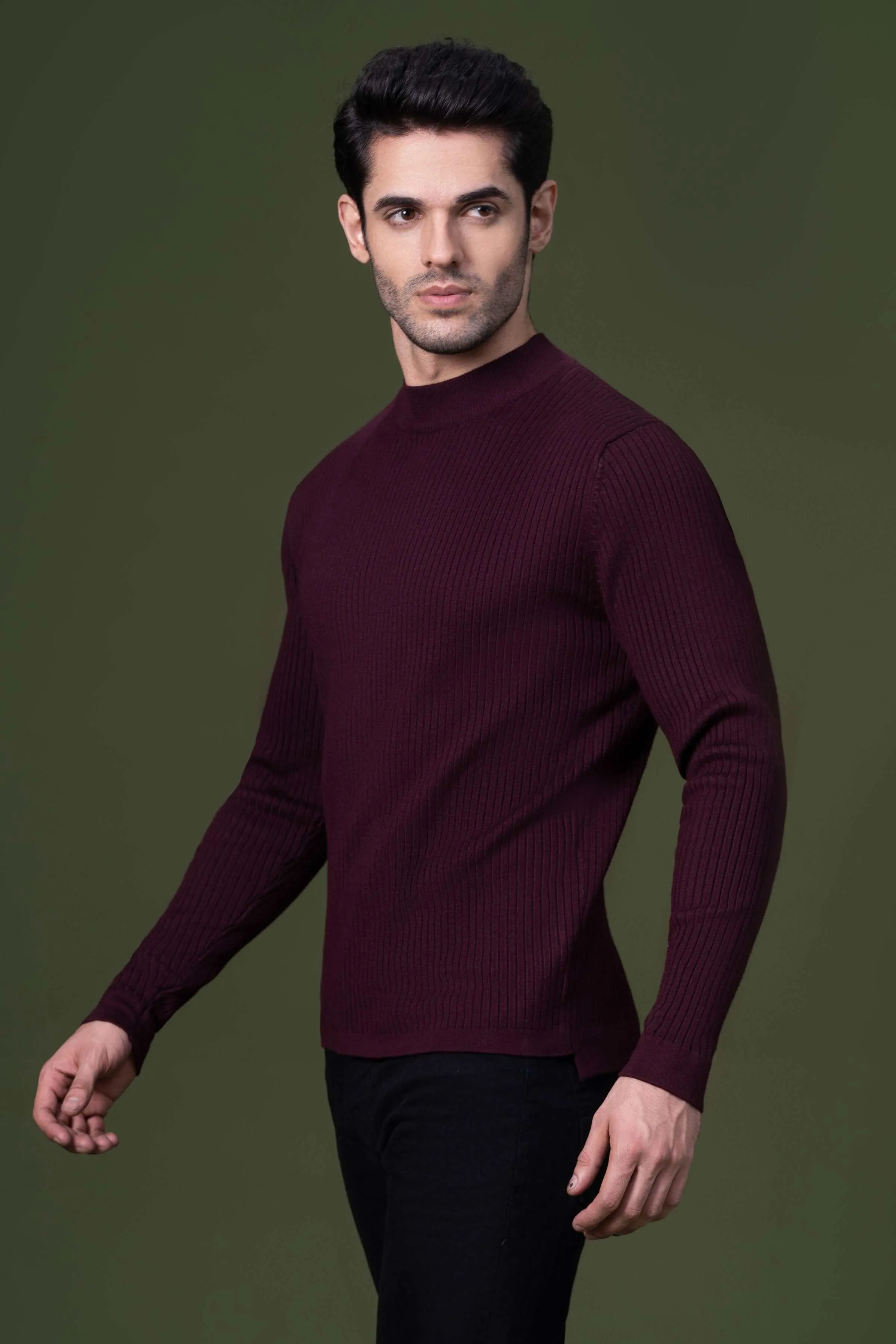FULL SLEEVE SWEATER MAROON