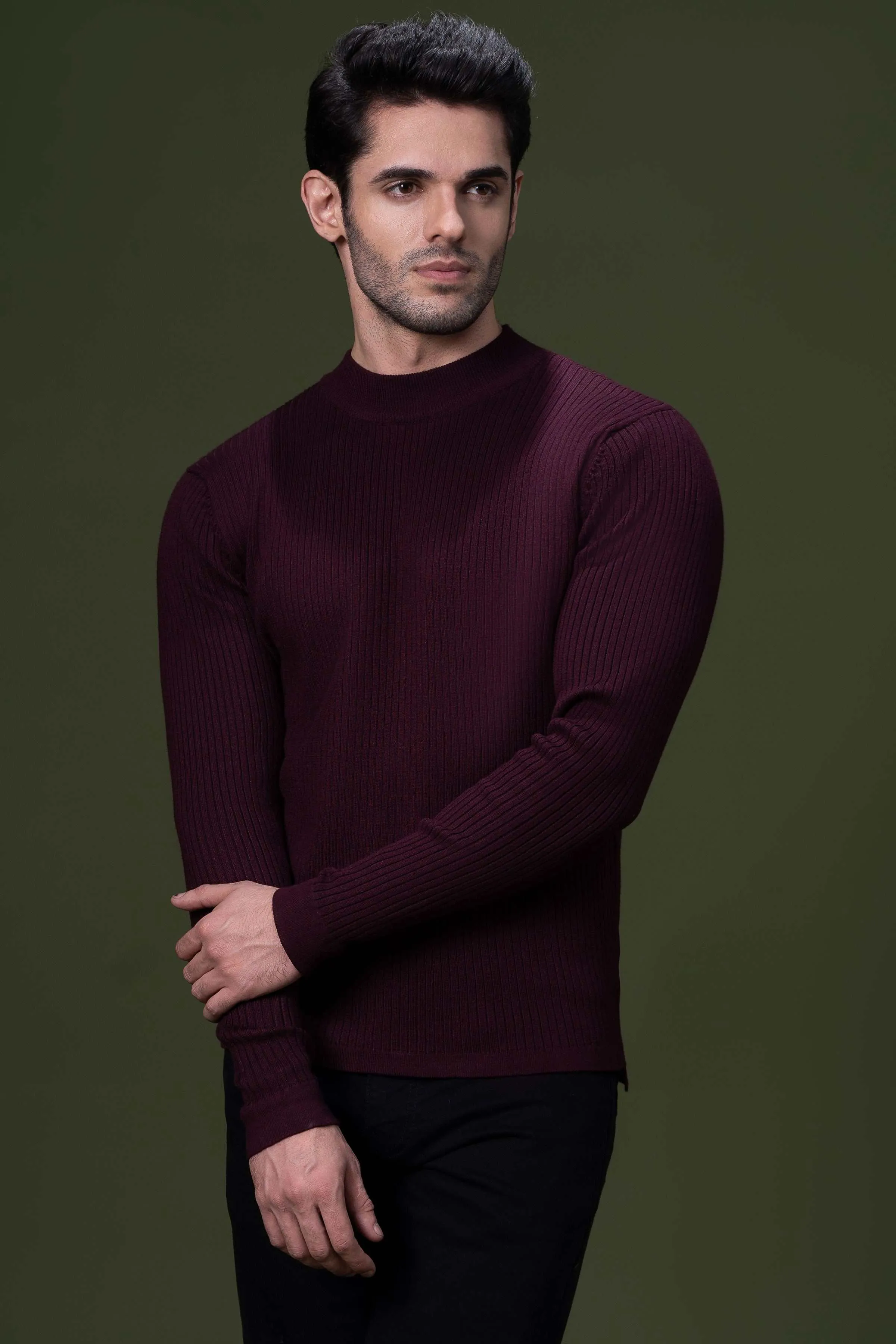 FULL SLEEVE SWEATER MAROON