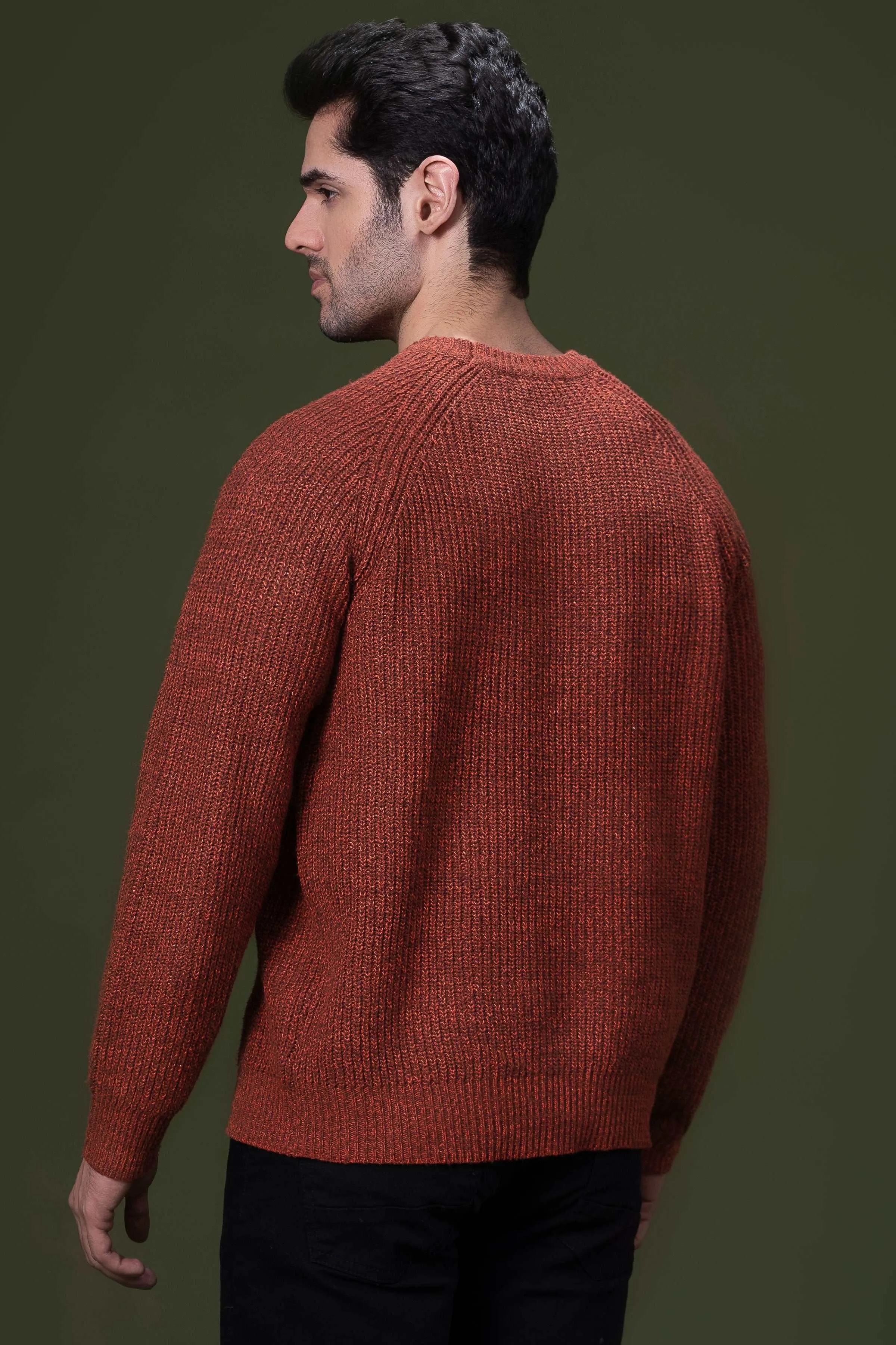 FULL SLEEVE SWEATER RUST