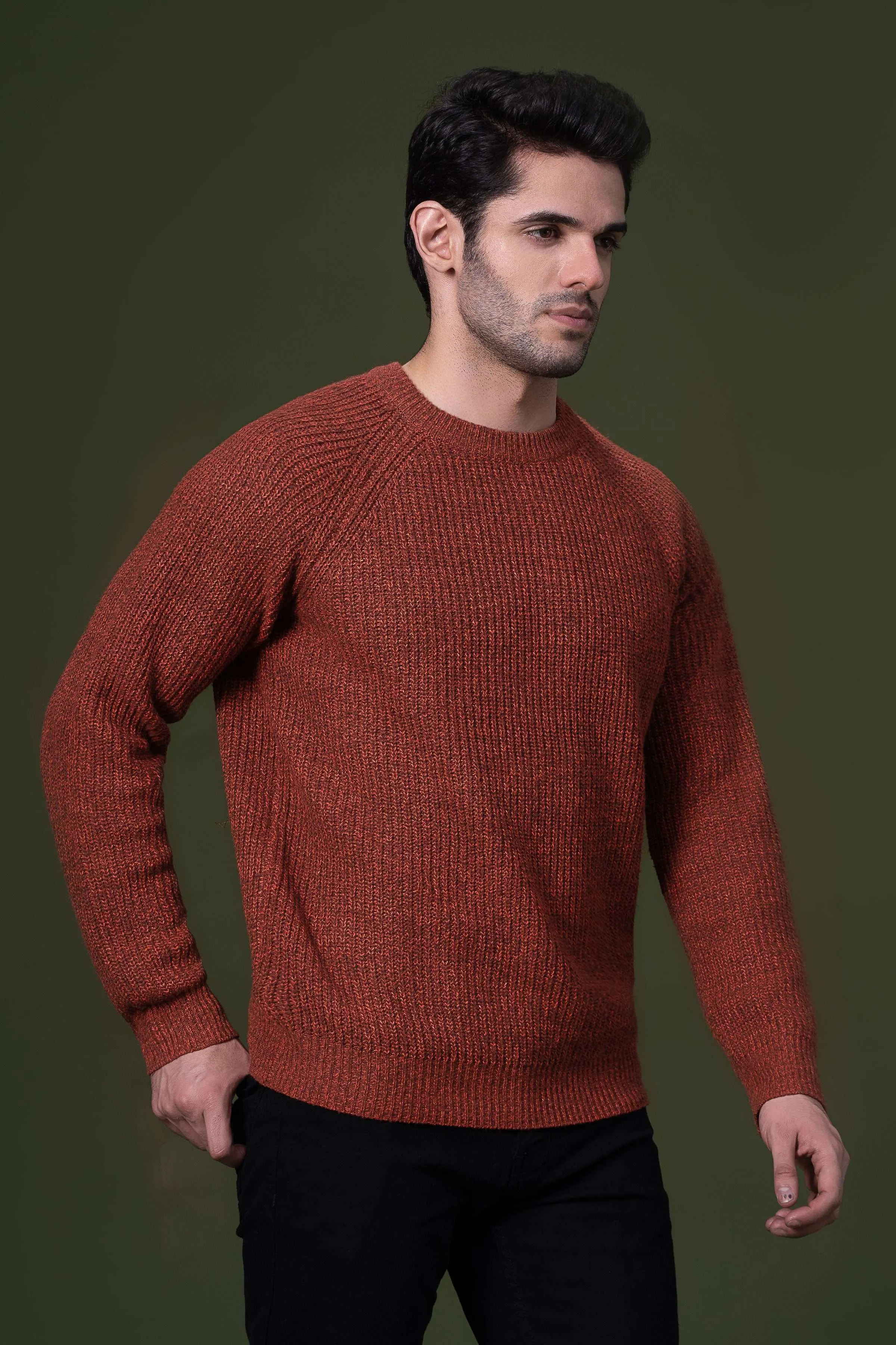FULL SLEEVE SWEATER RUST