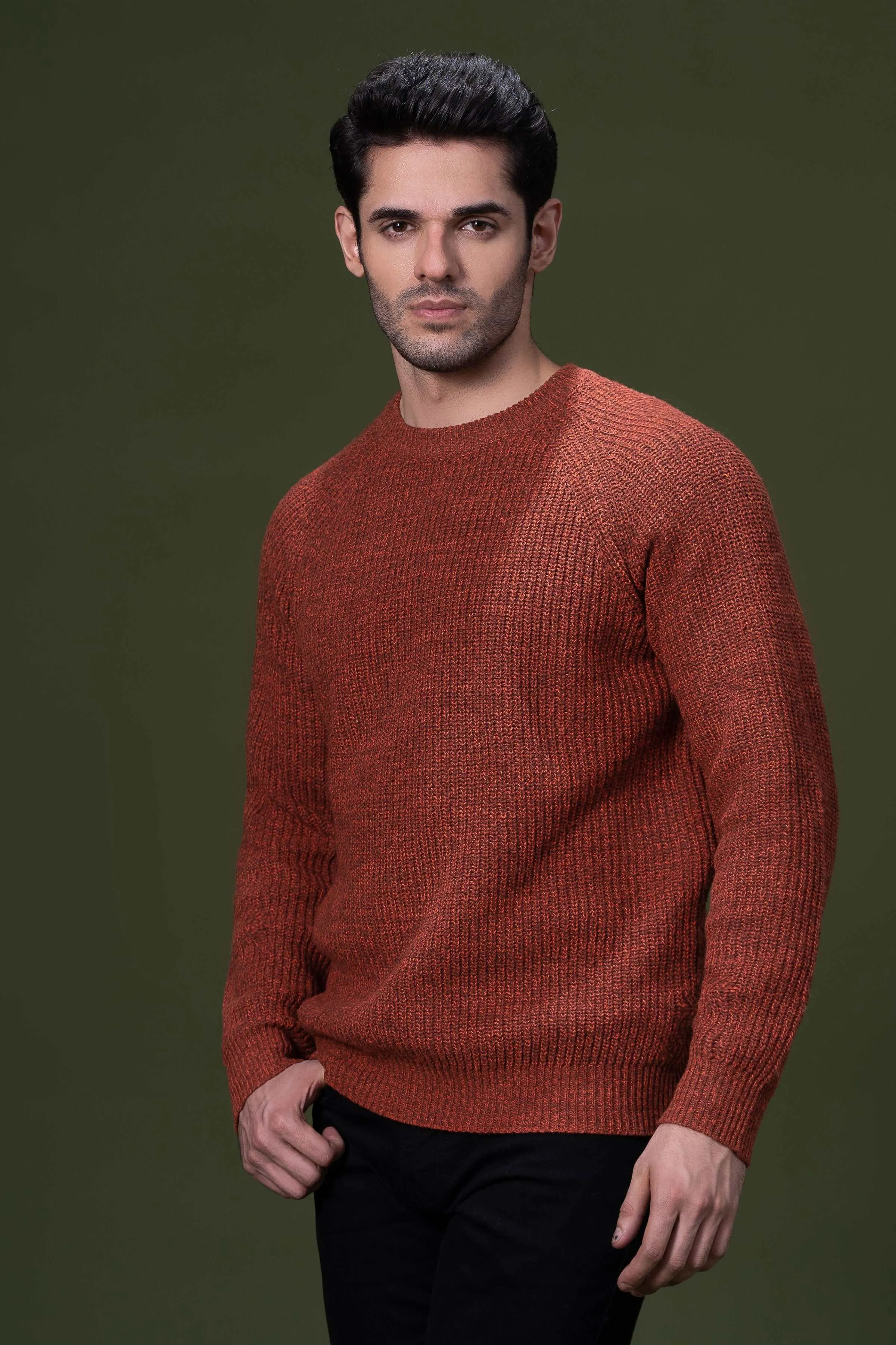 FULL SLEEVE SWEATER RUST