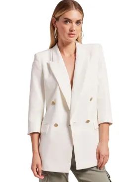 Generation Love Maxine Crepe Blazer- White