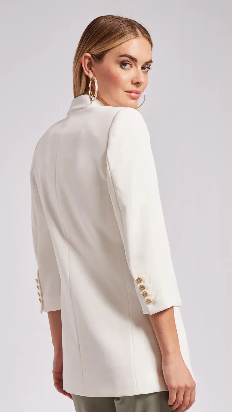 Generation Love Maxine Crepe Blazer- White