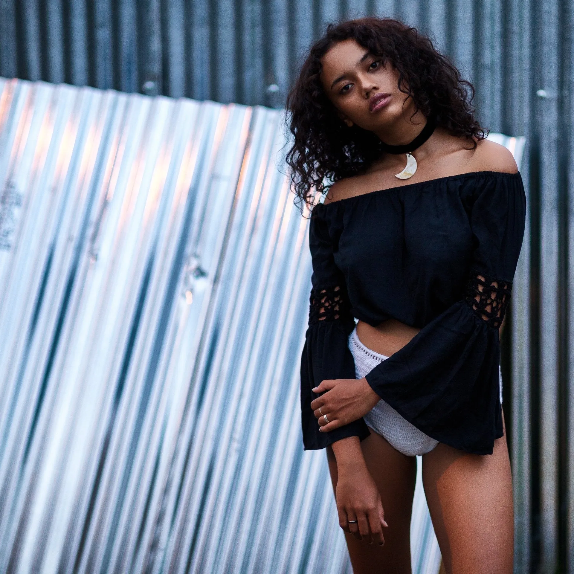 Handmade Sexy One-Shoulder Crochet Long-Sleeved Sunscreen Blouse